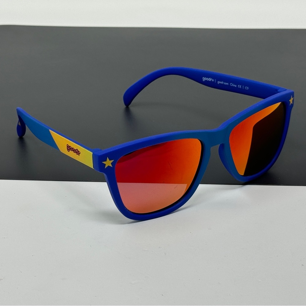 Goodr OGs Wonder Woman sunglasses light scratches on lenses